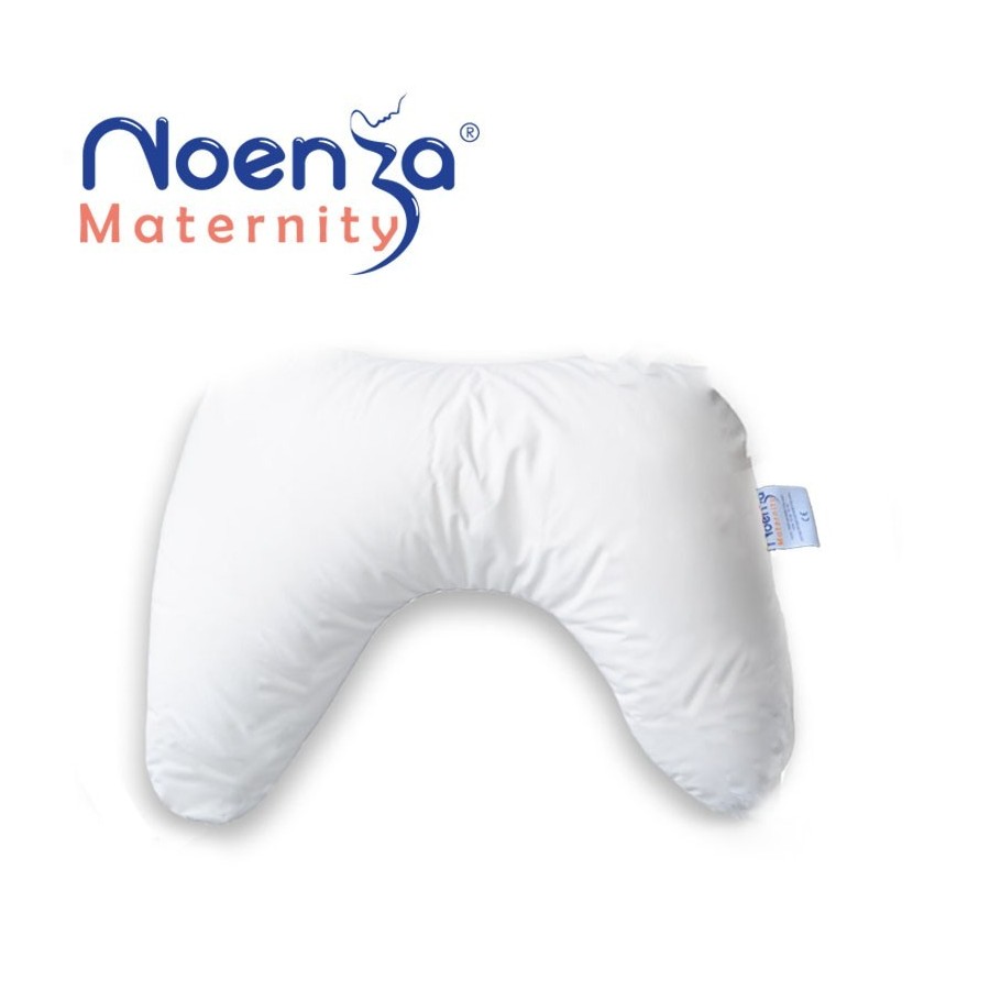 Coussin d'aillaitement NOENZA MATERNITY TWINS pour JUMEAUX sans housse Enveloppe antibactérienne imperméable BLANC